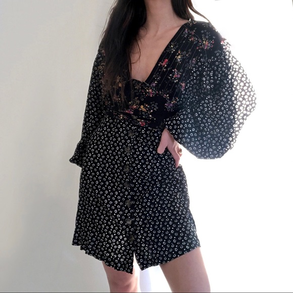 Free People Balloon Sleeve Printed Dress - Picture 5 of 5